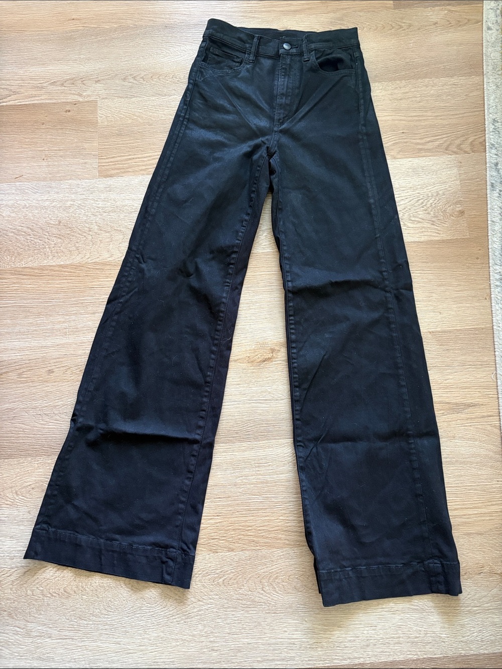 Joe's Jeans Black Wide-Leg High-Rise Jeans
